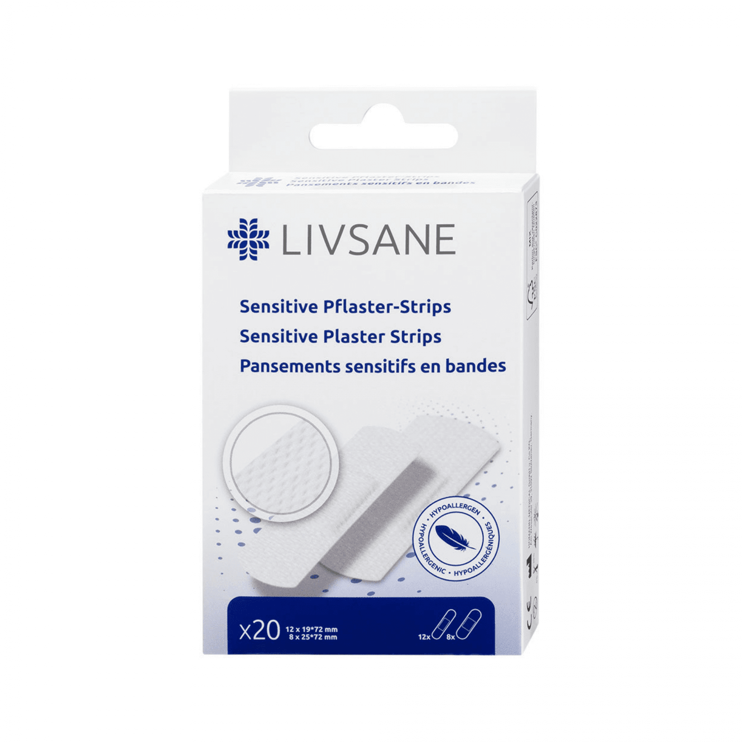 Livsane Sensitive Plaster Strips 20 pcs