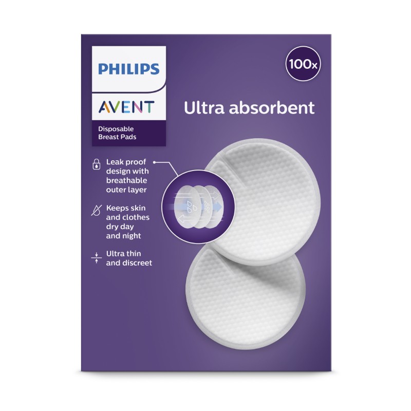 Philips AVENT SCF254/10 Day Disposable White Breast Pads, 100 ct - Razors  Direct